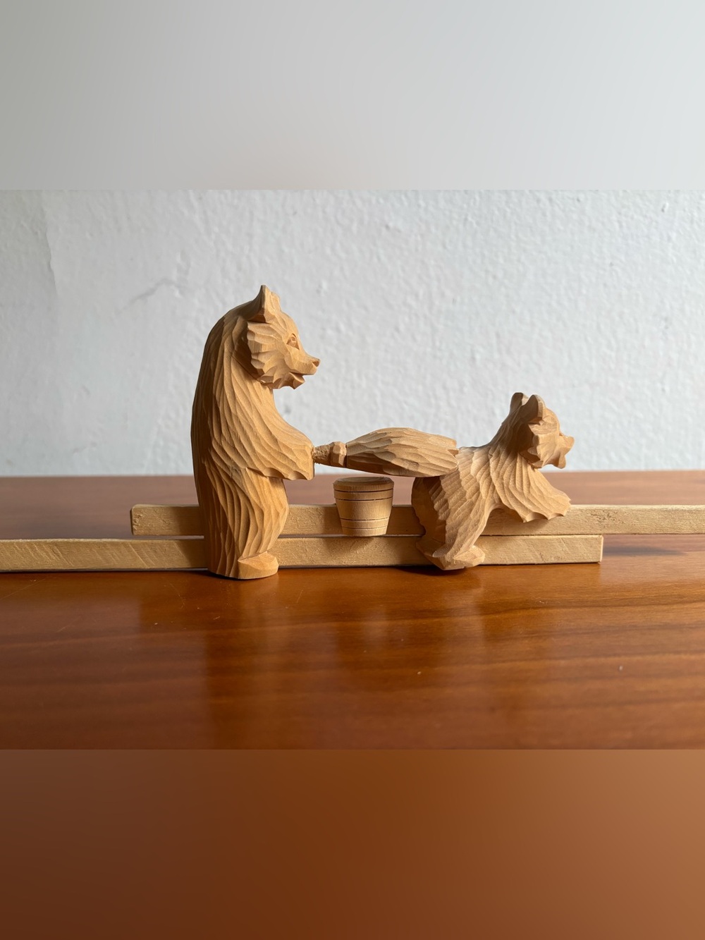 NWOT Vintage Russian Bogorodskoye hand-carved wooden motion toy Collectible